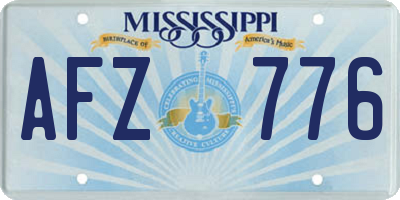 MS license plate AFZ776