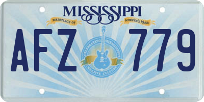 MS license plate AFZ779