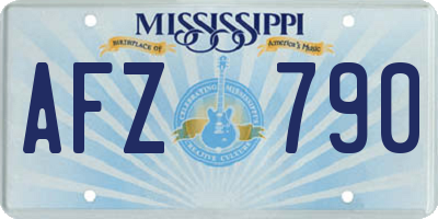 MS license plate AFZ790