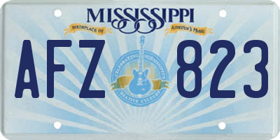 MS license plate AFZ823