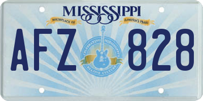 MS license plate AFZ828