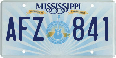 MS license plate AFZ841