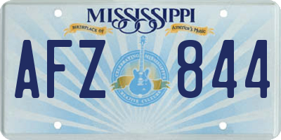 MS license plate AFZ844