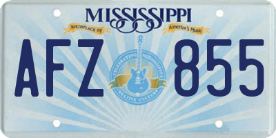 MS license plate AFZ855