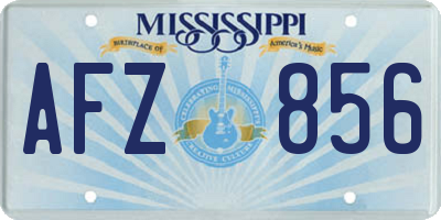 MS license plate AFZ856