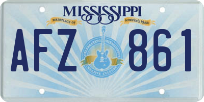 MS license plate AFZ861
