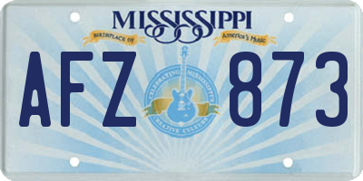 MS license plate AFZ873