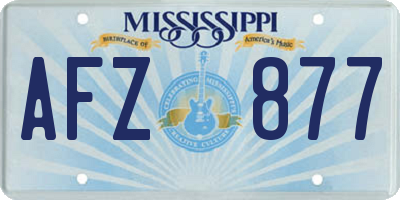 MS license plate AFZ877