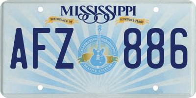 MS license plate AFZ886