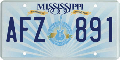 MS license plate AFZ891