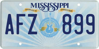 MS license plate AFZ899