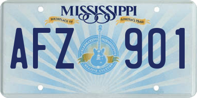 MS license plate AFZ901