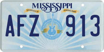 MS license plate AFZ913