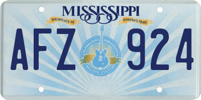 MS license plate AFZ924