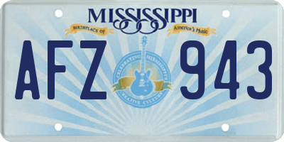MS license plate AFZ943