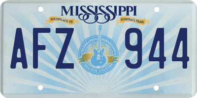 MS license plate AFZ944