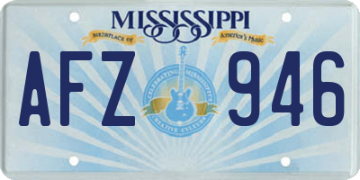 MS license plate AFZ946
