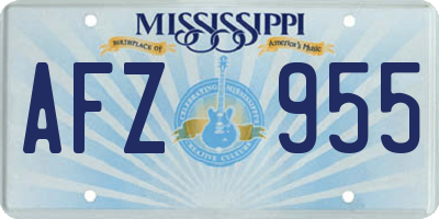 MS license plate AFZ955