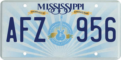 MS license plate AFZ956