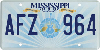 MS license plate AFZ964