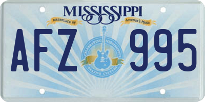 MS license plate AFZ995