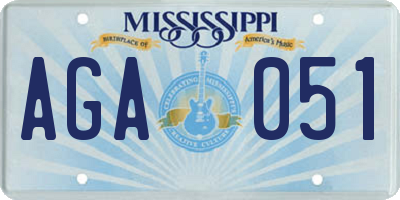 MS license plate AGA051
