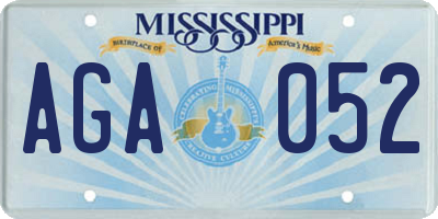 MS license plate AGA052