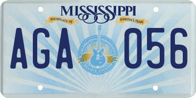 MS license plate AGA056
