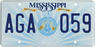 MS license plate AGA059