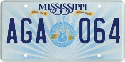 MS license plate AGA064