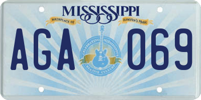 MS license plate AGA069