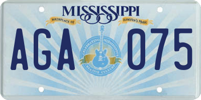 MS license plate AGA075