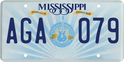 MS license plate AGA079
