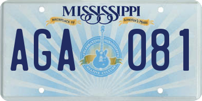 MS license plate AGA081