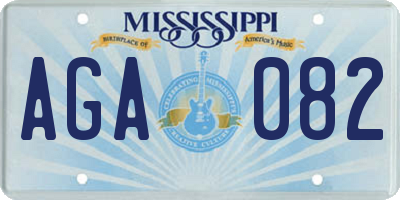 MS license plate AGA082