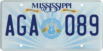 MS license plate AGA089