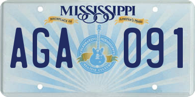 MS license plate AGA091