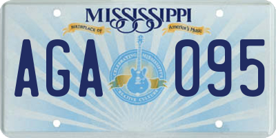 MS license plate AGA095
