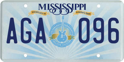 MS license plate AGA096