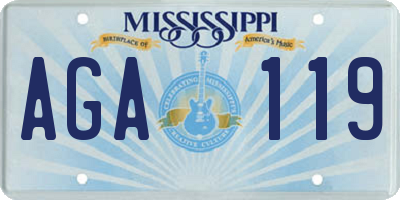 MS license plate AGA119