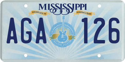 MS license plate AGA126