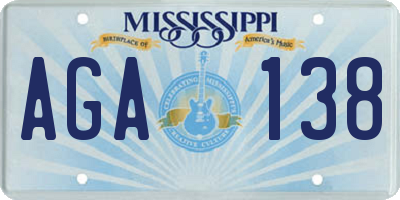 MS license plate AGA138