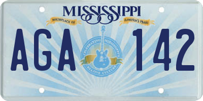 MS license plate AGA142