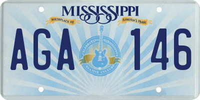 MS license plate AGA146