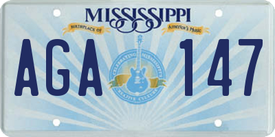 MS license plate AGA147