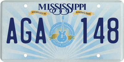 MS license plate AGA148