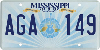 MS license plate AGA149