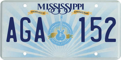 MS license plate AGA152