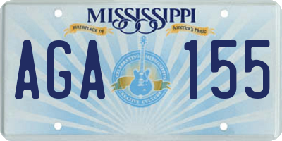MS license plate AGA155