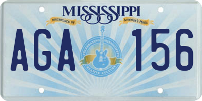 MS license plate AGA156